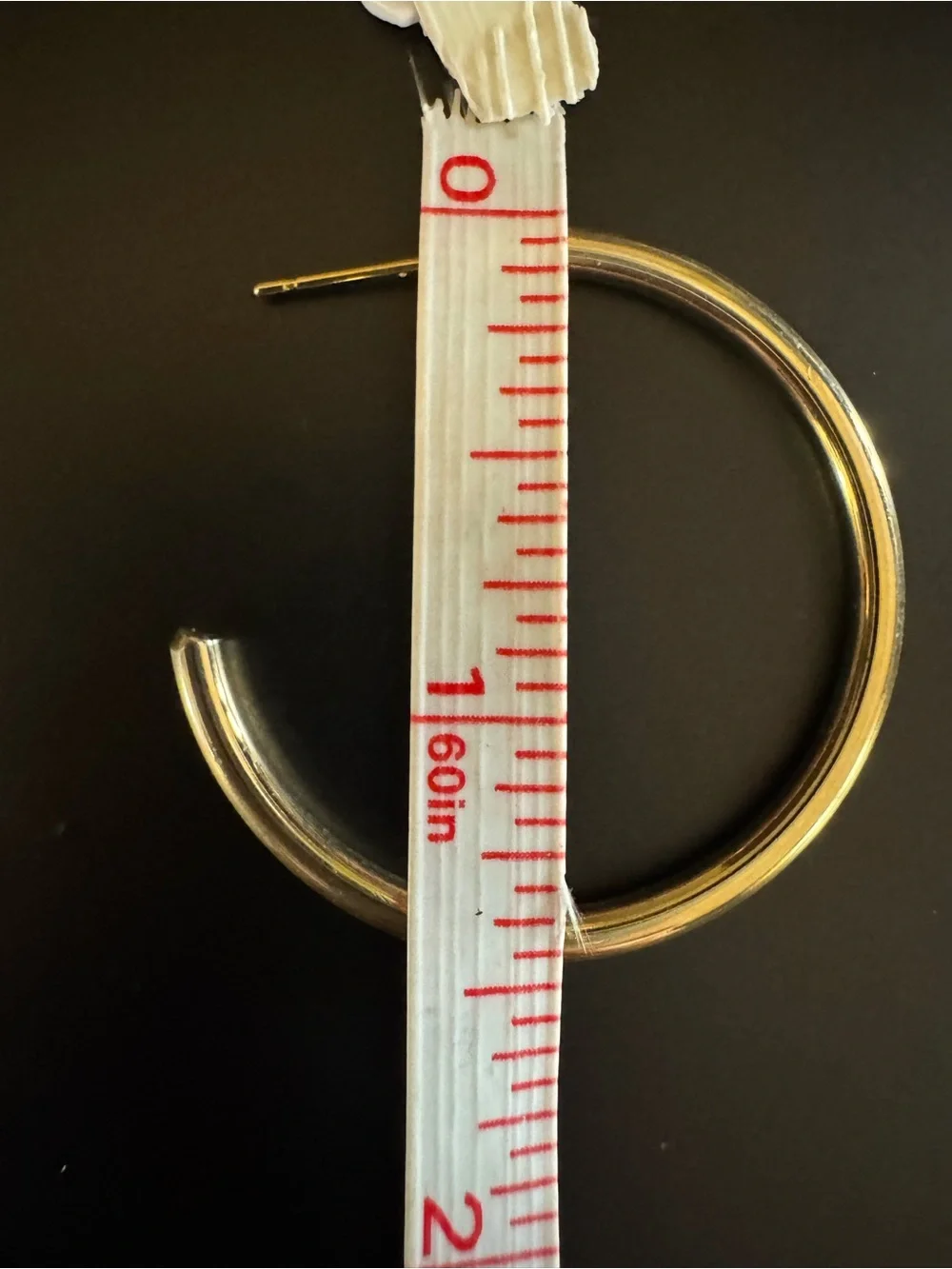 Gold Tone Hoop Earrings 1.5” Lightweight Classic Everyday Hoops